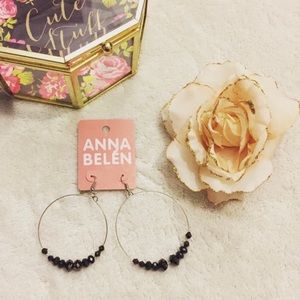 Anna Belen Hoop Beaded Earrings Brand New